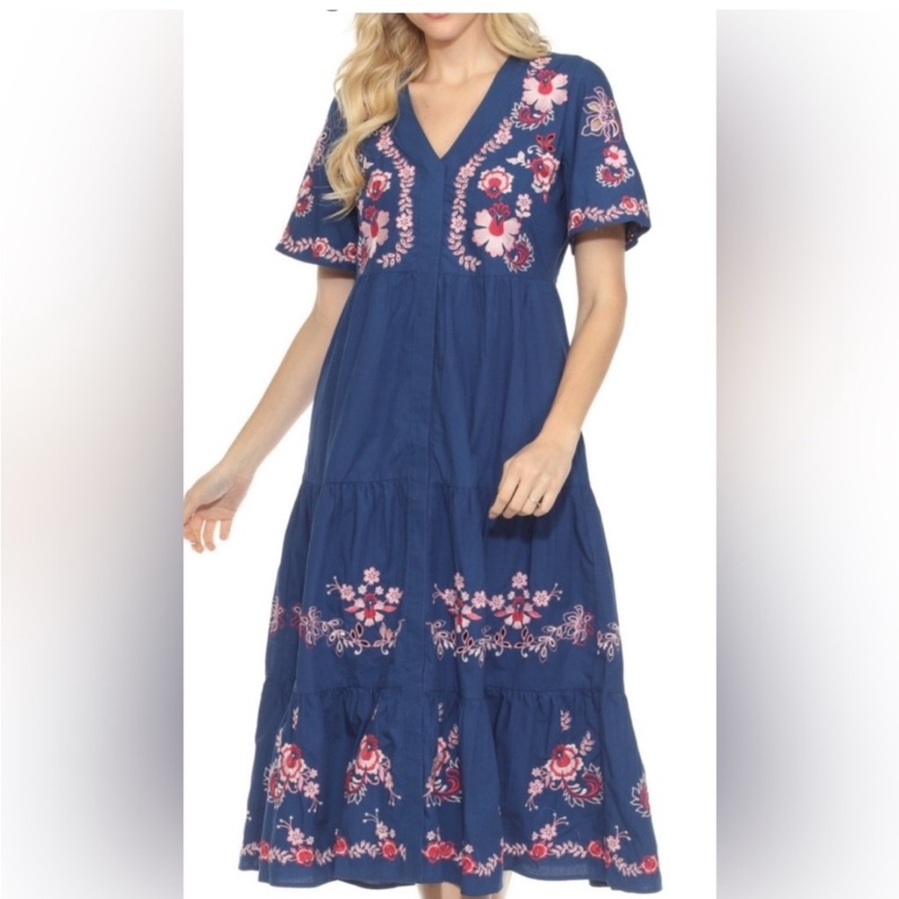 Johnny Was Alegra Poplin Dress New